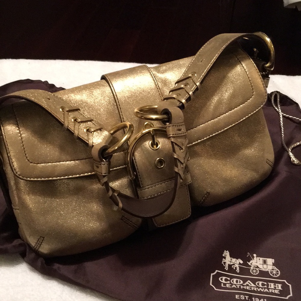 Coach Gold Metallic HandBag